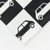 Black Checkerboard Mini Cooper Fleece Deken (Hoek)