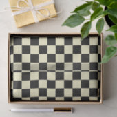 Black Checkered Picnic Check Simple Deco Pattern Tissuepapier (Geschenk)
