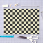 Black Checkered Picnic Check Simple Deco Pattern Tissuepapier (Craft)
