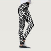 Black Checkers en Lace Heart Leggings (Rechts)