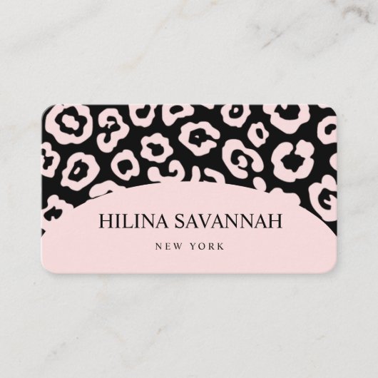 Black Cheetah Skin Visitekaartje (Voorkant)