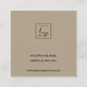 BLACK CHERRY BLOSSOM STUD EARRING DISPLAY LOGO VIERKANTE VISITEKAARTJE (Achterkant)