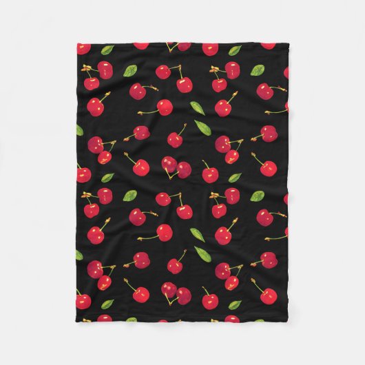 Black Cherry Fleece Blanket Deken (Voorkant)