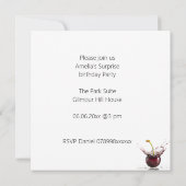 Black Cherry Party Uitnodiging (Achterkant)