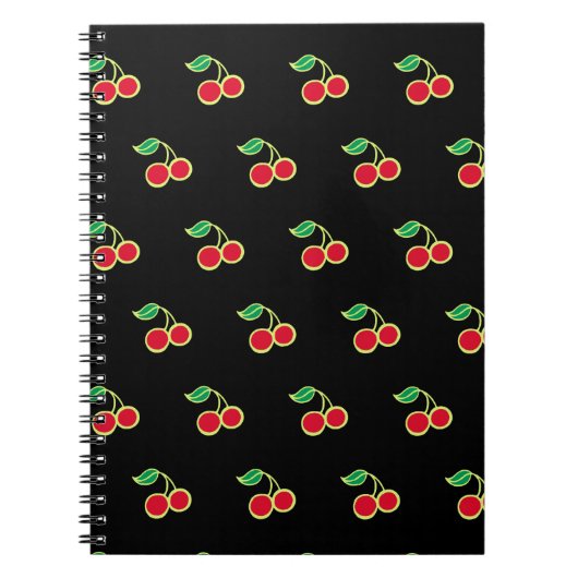 Black Cherry Retro School Journal Carnet cadeau (Devant)