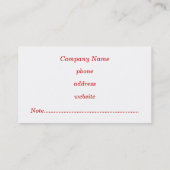 Black Cherry-Visitekaartje Visitekaartje (Achterkant)