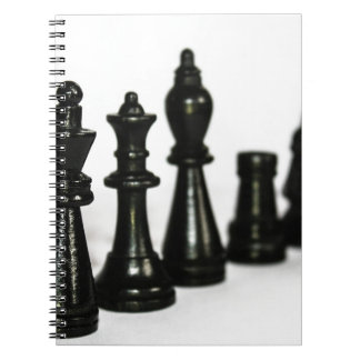 Black Chess Figuur het Perspectief van Stukken Notitieboek