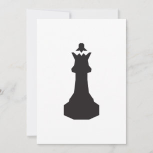 Black Chess Piece-uitnodigingen Kaart