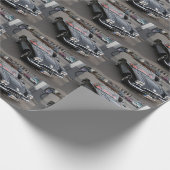 Black Chevrolet Corvette Stingray Cadeaupapier (Hoek)