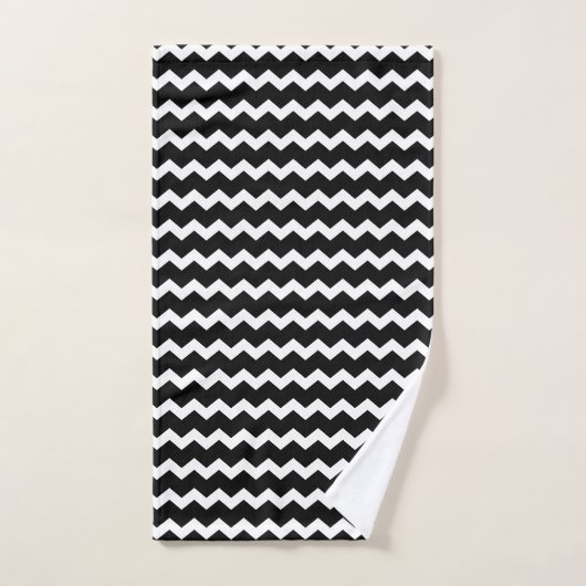 Black Chevron Bad Handdoek (Handdoek)