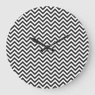 Black Chevron Grote Klok