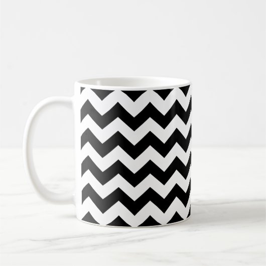 Black Chevron Koffiemok (Links)
