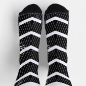 Black Chevron Pattern Sokken (Top)