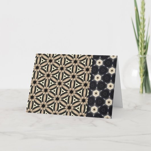 Black Chic Trendy Pattern Kaart (Voorkant)