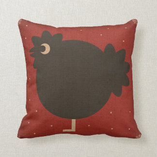 Black Chicken Pillow Kussen