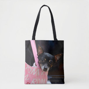 Black Chihuahua Going Shopping Draagtas