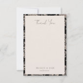 Black Chinoiserie Elegant Wedding Bedankt (Voorkant)