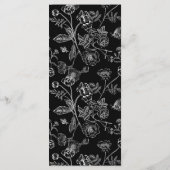 Black Chinoiserie Floral Wedding Menu (Achterkant)