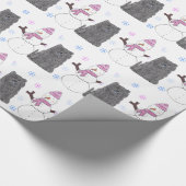 Black Chow en Snowman Cadeaupapier (Hoek)
