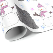 Black Chow en Snowman Cadeaupapier (Rol Hoek)