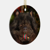 Black Chow Kerstmis Keramisch Ornament (Rechts)