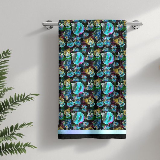 Black Christmas Globe and Orament Motif