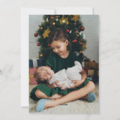 Black Christmas Photo Collage Carte de vacances (Dos)