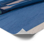 Black Chrome GTR op het strand Poster (Hoek)