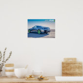 Black Chrome GTR op het strand Poster (Keuken)