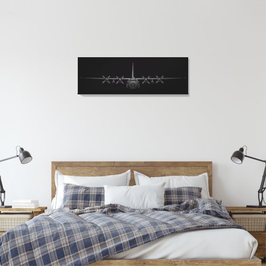 Black Chrome Herk Canvas Afdruk (Insitu (Slaapkamer))