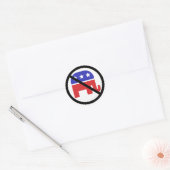 Black Circle Geen teken Anti-GOP politieke mening Ronde Sticker (Envelop)
