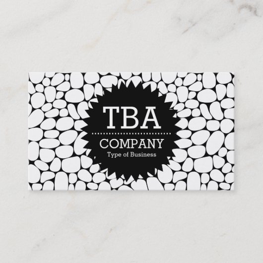 Black Circle Star v2 - Abstract 160417 Visitekaartje (Voorkant)