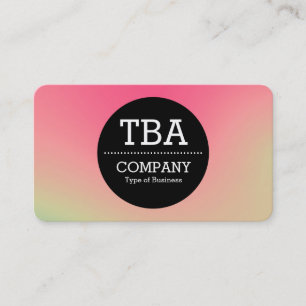 Black Circle v2 - Zachte verloopgradiënt Visitekaa Visitekaartje