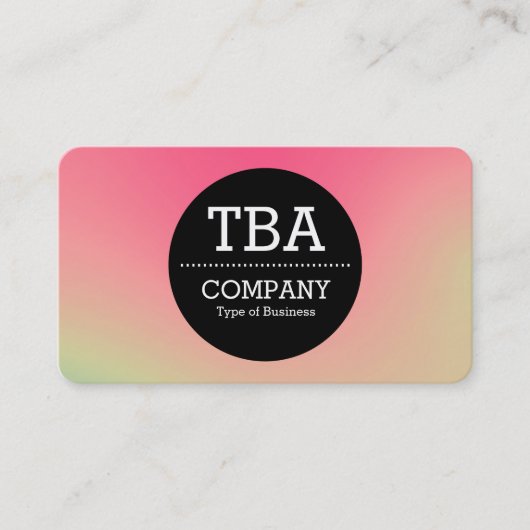 Black Circle v2 - Zachte verloopgradiënt Visitekaa Visitekaartje (Voorkant)