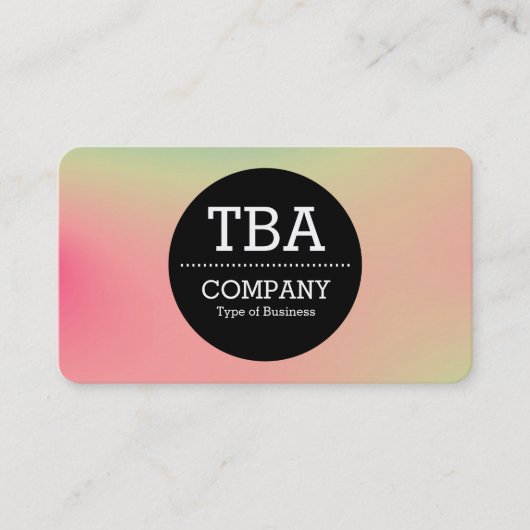 Black Circle v2 - Zachte verloopgradiënt Visitekaa Visitekaartje (Voorkant)