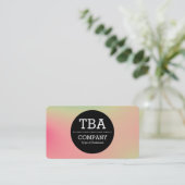 Black Circle v2 - Zachte verloopgradiënt Visitekaa Visitekaartje (Staand voorkant)