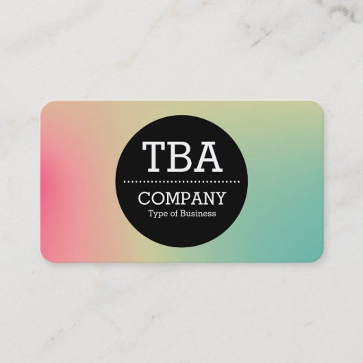 Black Circle v2 - Zachte verloopgradiënt Visitekaa Visitekaartje (Voorkant)