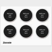 Black circle with white circle TEMPLATE, Ronde Sticker (Vel)