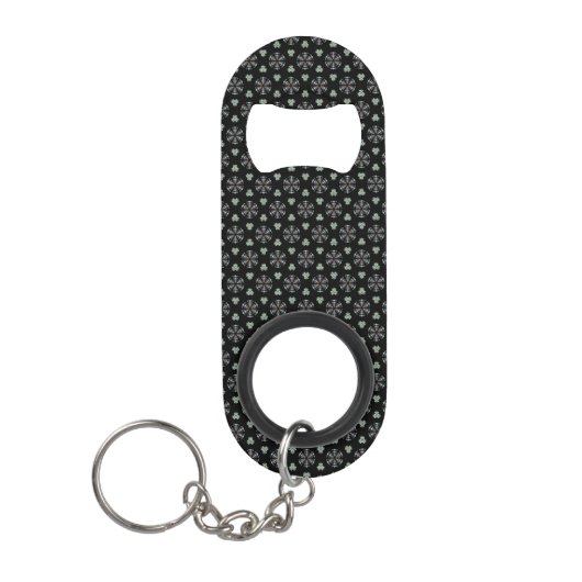 Black Circular Delight Mini Bottle Open Flessenopener (Voorkant)