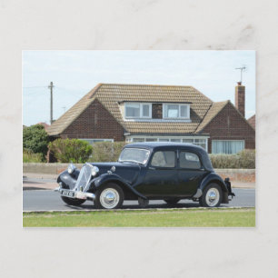 Black Citroen Traction Avant Briefkaart