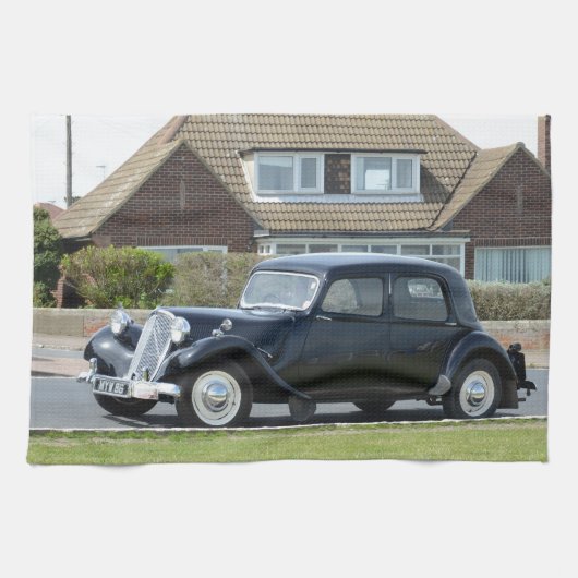 Black Citroen Traction Avant Theedoek (Horizontaal)