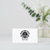 Black Clam Silhouette Monogram Visitekaartje (Staand voorkant)