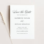 Black Classic Script Typografie Save The Date