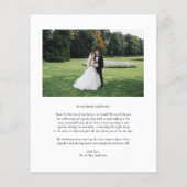 Black Classic Typography Weddenschap Hartelijk dan (Achterkant)