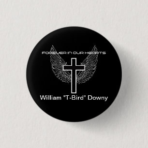 Black Classic voor altijd in ons hart Ronde Button 3,2 Cm