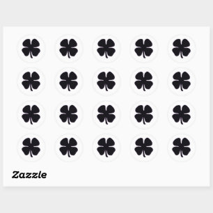 Black Clover blanc rond petits autocollants