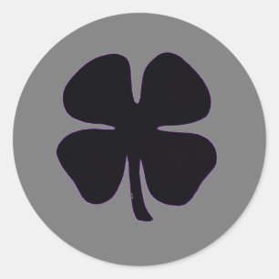 Black Clover gris rond gros autocollants