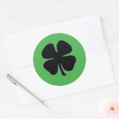 Black Clover vert rond grand autocollants (Enveloppe)