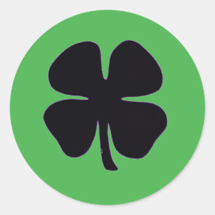 Black Clover vert rond grand autocollants