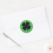 Black Clover vert rond petites autocollants (Enveloppe)